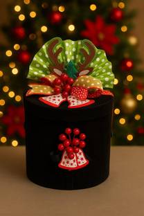 Indulgence Double Decker Round Suede Box Assorted Gift Box