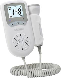 MEDILMA Vcomin Fetal Doppler for Pregnancy Baby Heartbeat Monitor Portable B&W Display White Fetal Doppler