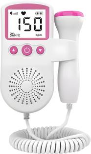 Balson Portable Rechargeable Digital Mini Fatal Doppler Baby Heart Monitor White, Pink Fetal Doppler