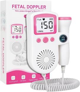 MDSS Fetal Doppler Portable Handheld Baby Heart Rate Monitor Pink Fetal Doppler
