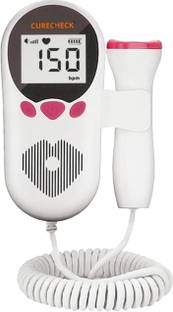 curecheck Fetal Doppler Smart Noise Reduction & Heartbeat Detection Machine for Pregnancy White Fetal Doppler
