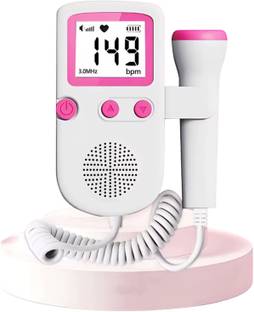 curecheck Fetal Doppler Smart Noise Reduction & Heartbeat Detection Machine for Pregnancy White Fetal Doppler