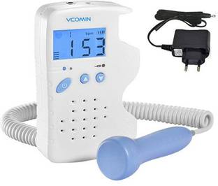 MEDILMA Vcomin Fetal Doppler for Pregnancy Baby Heartbeat Monitor for Home B&W Display White Fetal Doppler