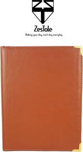 ZesTale PU Leather Menu Folder/ Restaurant Menu Holder(4 Leaves) (Set Of 1