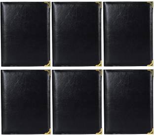 Eleganthub Rexine 4 leaf menu card 6 pcs