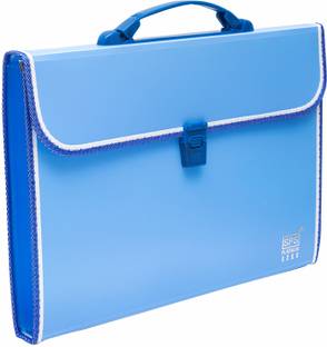 Skrill Plastic 13 Pockets Expanding File Folder for Documents, Certificates, A4/Foolscap/Legal Size File Organizer with Carry Handle