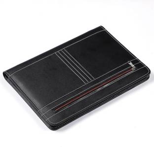 Ang PU Leather Premium PU Leather 20 Sleeves File Folder for Certificate, A4, Legal Size Professional Documents Organizer Bag with Zipper Closure