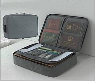 NISHIV Nylon Zipper Travel Document File Organizer Bag with Safety Code Lock Document bag