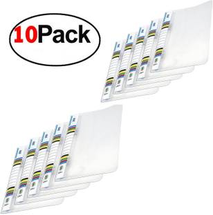 KATARIA Plastic Transparent Report File, A4 Display Presentation Folder with Gripper Clip