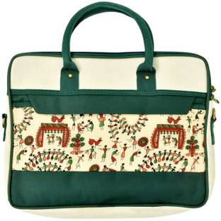 CAMPIO Jute Warli Print Premium Sling Document Bag File Folder for Certificates with Handel
