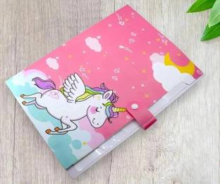 Piku Online Hub Polypropylene random print and colour received A4 Unicorn Document Organizer (6 Inner Pockets) – Multicolor Folder for Kids’ Return Gifts