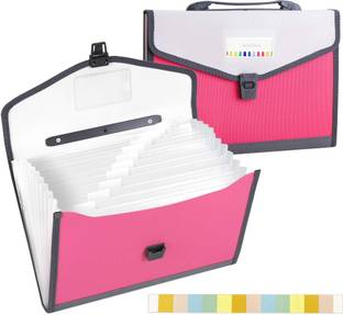 Greeshma Plastic Expanding File Folder with 13 Section Pockets,