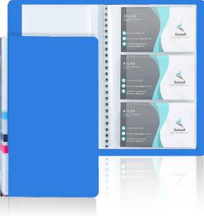 JSMSH Plastic Business Card Holder, Holds (120) Cards Business/Visiting/Debit/Name Id Card Book Case Organizer 1 Pack
