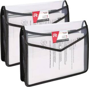 TULMAN A4 Size Transparent Project Envelope Folder with Snap Button Closure Folder Desktop Organizer
