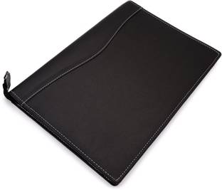 FASTIDIOUS Premium Leatherette Four Ring Multipurpose Zipper Binder 20 Leafs Document Organizer for Marksheets, Certificates, Degrees, Interview Portfolio