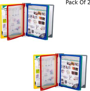 JSMSH Plastic Hanging File Folders (5 Folder) A4 Size Folders for Documents | Compact Solution