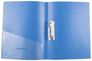 Kebica Plastic Punchless Clip File Folder With 1 Inner Pocket Size-10 Inch