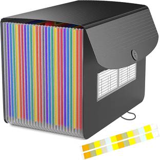 STORITE Plastic 24 Pockets Expanding File Folder