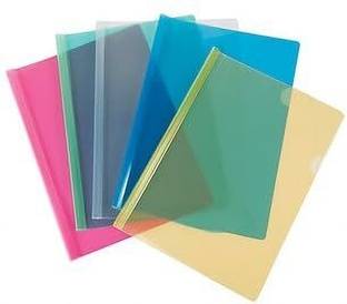 Skrill Plastic Strip File Folder - Transparent A4 Sliding Bar Report Covers
