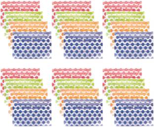 polen PP Button Bag Folder with 18 Microns, Size FS, Circle Pattern Print.( Multicolor )
