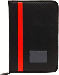Freedy Black Leather File Folders for Certificates, Documents Holder,