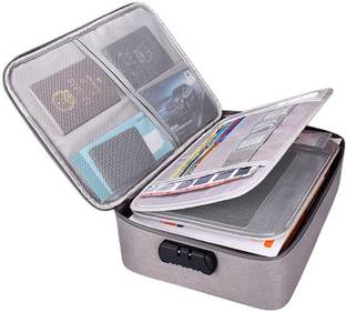 Trendegic Zipper Travel Document File Organizer Multiple Folder Bag with Safety Code Lock