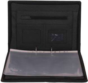 ZesTale Premium Faux Leather 2 Ring Document Folder (With Leafs)