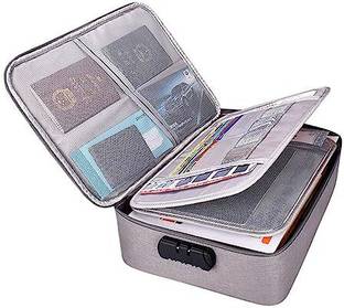 Shreeshann Zipper Travel Document File Organizer Multiple Folder Bag with Safety Code Lock document bag