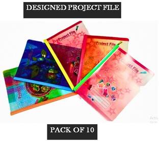 FileMate Plastic File cover (Pack of 10 pieces)(A4 size: 12x8.5 inch Stick file/ design file