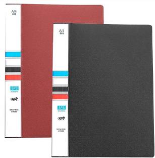 TULMAN 20 Pocket Bound A4 Size Presentation Display Book Portfolio File Presentation Binders Folder with Plastic Clear Sleeves Document Organizer