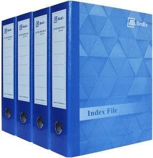 bindex Cardboard Arch Box File Laminated 3D Design Dark Blue