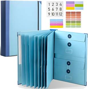 Kavid Document Organizer Folio with Labels & Pockets, Personal Family Document Binder