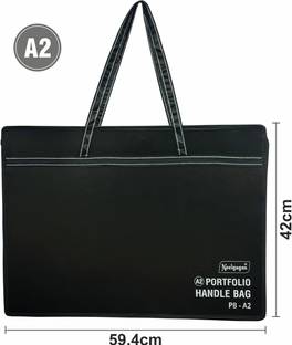 NEELGAGAN Portfolio Handle Bag A2 Size Document Bag Handbag Briefcase for Carrying Paper Files