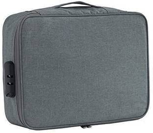 Niralasa Nylon Waterproof 3-Layer Document Storage Bag with Password Lock