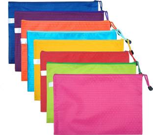 KKSW Plastic A4 Document holder Zipper Bag/Pouch Multicolour