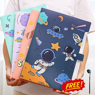 Zordik Space Space Print A4 Size documents with 5 Pocket File Organizer for Student