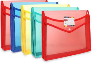 Techdecor Plastic Envelope Type folders Documents/Marksheet/Certificate Storage with Snap Button