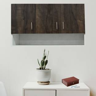 SPECIALITY PANELS 3 Doors Modular Wall Cabinet with Organizer Shelf & Termites Resistance Engineered Wood Close Book Shelf