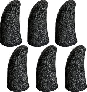 Havick Thumb & Finger Sleeve for Pubg Mobiles Game, Anti-Sweat, 6 Sleeves Black Finger Sleeve