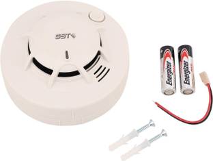 GST GST Battery Operated standalone Smoke Detector, White (Set of 2 Pcs) Smoke and Fire Alarm