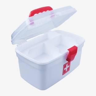 omdaenterprise Plastic Multipurpose Family Medicine Organizer, Medical Box First Aid Kit