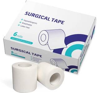 ACU-CHECK Surgical Tape, Non-Sterile, Paper, Air & Moisture Permeable, 2 in x 10 yd 6 Roll First Aid Tape