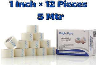 BRIGHTPORE MICROPOROUS SURGICAL PAPERTAPE 1inch × 5mtr First Aid Tape