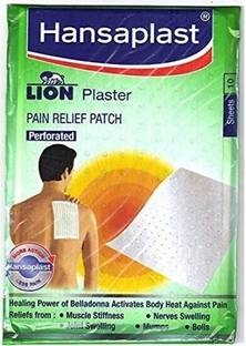 Belladonna Lion Heat Plaster, Back and Neck Pain Relief Patches | Set of 1, in 10 sheet. First Aid Tape