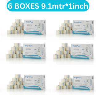BRIGHTPORE MICROPOROUS SURGICAL PAPERTAPE 25mm X 9.1mtr (PACK OF 12) set of 6 boxes First Aid Tape