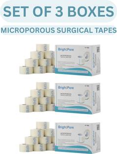 BRIGHTPORE MICROPOROUS SURGICAL PAPERTAPE 1inch X 9.1mtr (SET OF 3 BOXES) First Aid Tape