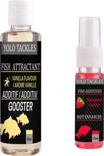 Wish Hunt Fishing Vanilla Attractant 100ml, Strawberry 25ml Spray Bait, Popup Enhancer Scent Fish Bait