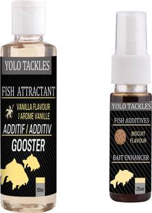 Wish Hunt Fishing Vanilla Attractant 100ml, Biscuit 25ml Spray Bait, Popup Enhancer Scent Fish Bait