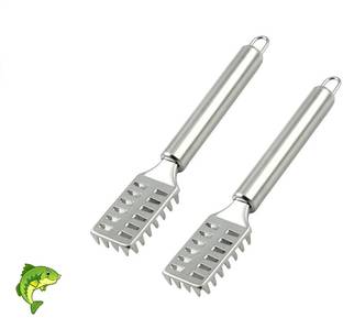 NURIOR Steel Sawtooth Fish Cleaning Brush Machine for Kitchen Fish Scaler Cutting Knife Fish Scaler