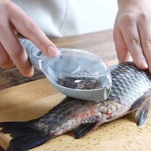 BSRENTERPRISEZ Fish Scale Scraper Brush Shaver Remover Scale Knife Skin Peeler Fish Tools Fish Scaler